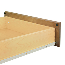 Close up of standard construction cabinet drawer